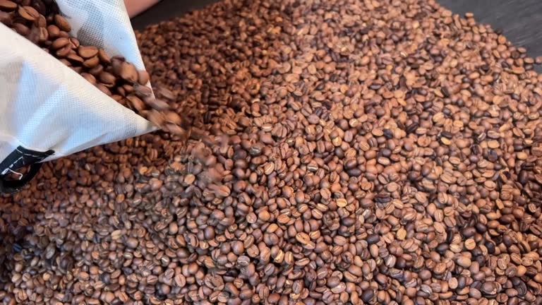 Bagged coffee beans